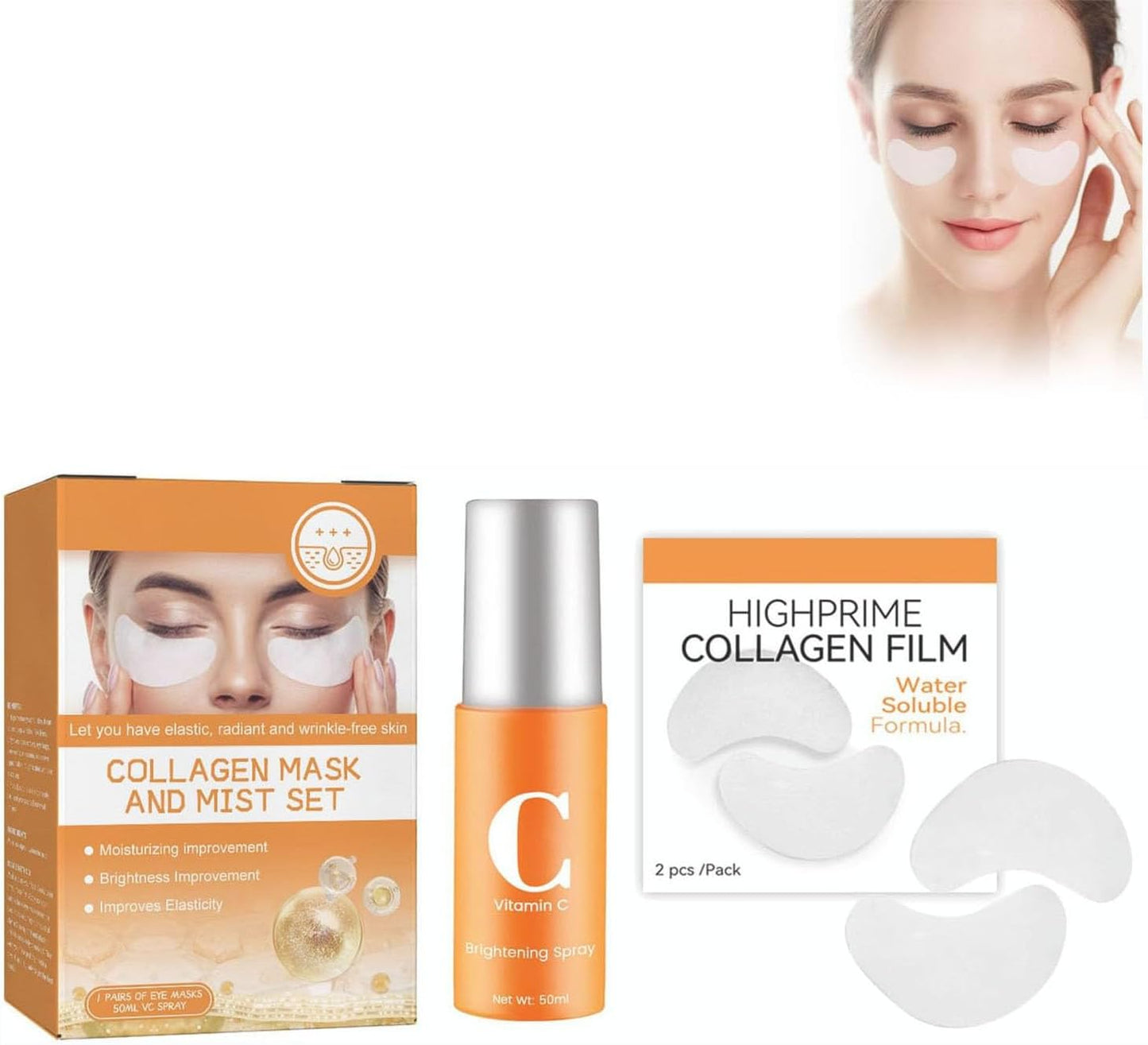 Almohadilla hidratante de colágeno para ojos