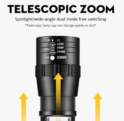 Linterna recargable zoom