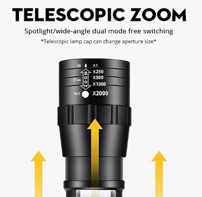 Linterna recargable zoom