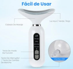 Masajeador de Estiramiento Facial para el Cuello Blanco